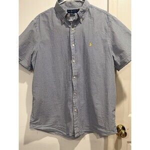 Polo Ralph Lauren Mens Polo Blue Striped Size XL Classic Fit